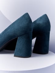 Navy Forever Comfort® With Motionflex Square Toe Block Heel Shoes - Image 6 of 6
