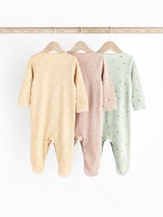Multi Baby Cotton Sleepsuits 3 Pack (0-2yrs) - Image 5 of 11
