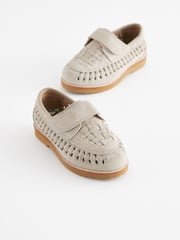 Stone Neutral Woven Loafers - Image 1 of 5