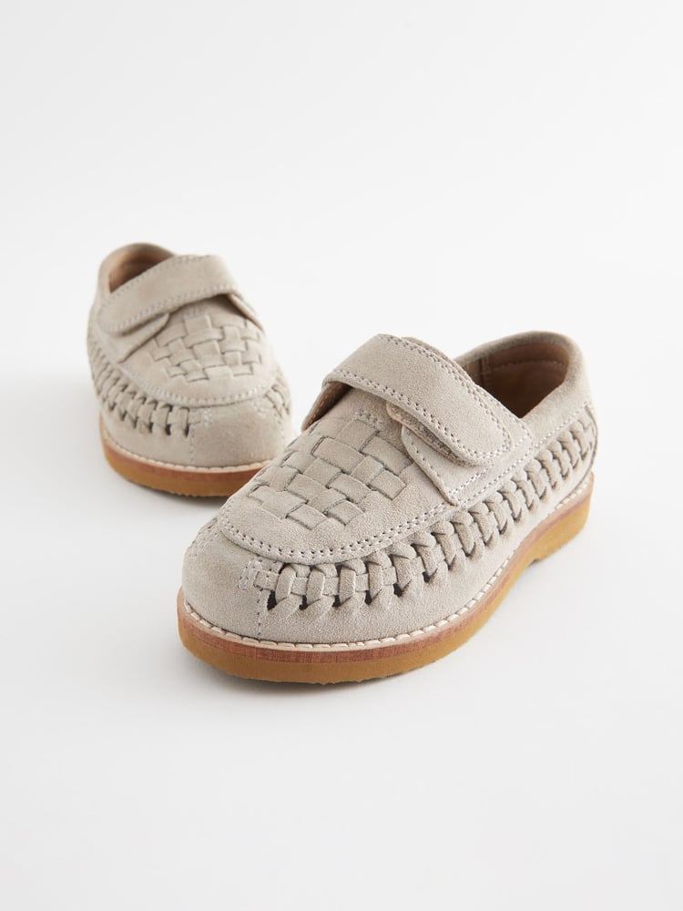 Stone Neutral Woven Loafers - Image 2 of 5 Stone Neutral Woven Loafers - Image 2 of 5