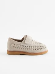 Stone Neutral Woven Loafers - Image 3 of 5