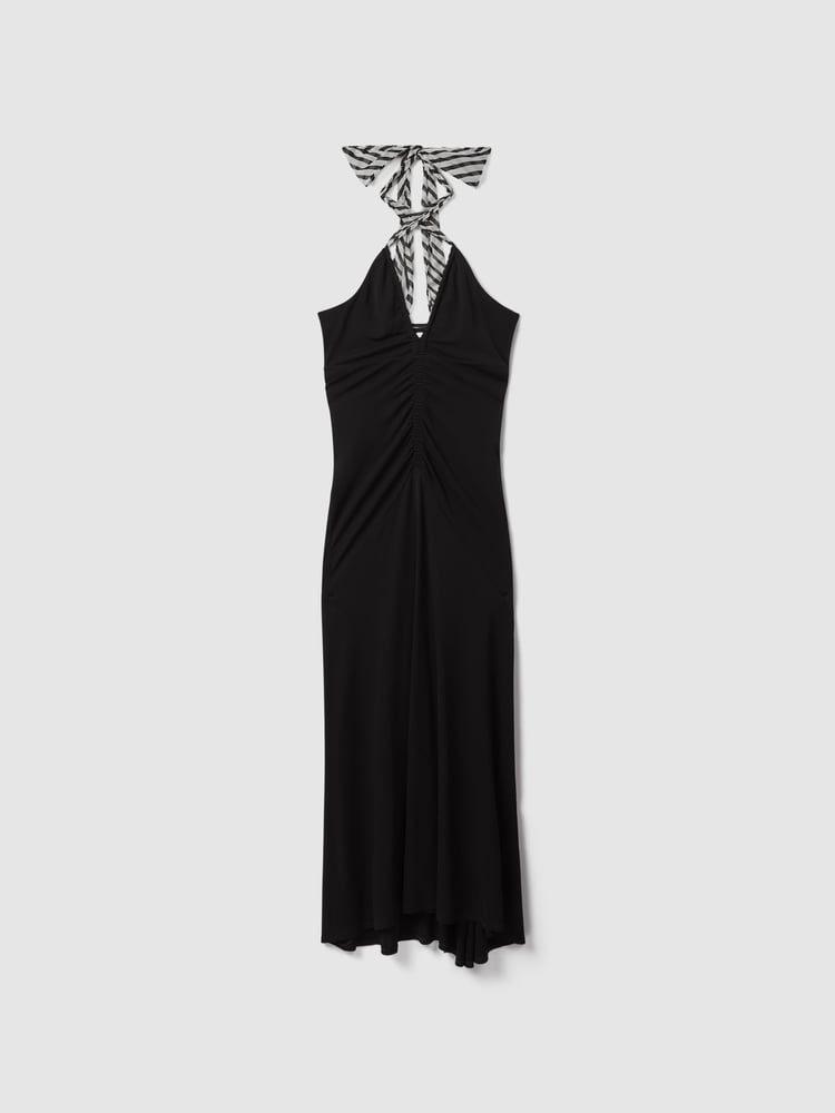 Reiss Black Bodycon Jersey Maxi Dress - Image 2 of 6