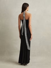 Reiss Black Bodycon Jersey Maxi Dress - Image 5 of 6