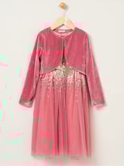 Miss Pink Dress and Cardigan 2-Piece Set - Image 1 of 4