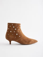 Tan Brown Forever Comfort® Stud Detail Ankle Boots - Image 2 of 5