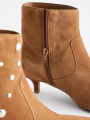Tan Brown Forever Comfort® Stud Detail Ankle Boots - Image 4 of 5