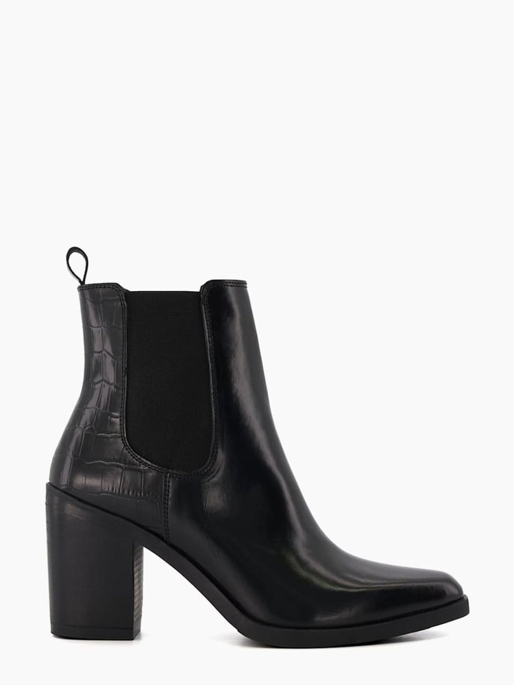 Dune London Black Promising Chelsea Western Ankle Boots - Image 1 of 5