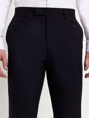 River Island Dark Blue Skinny Twill Suit Trousers - Image 4 of 4