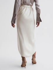 Reiss Ivory Tyra Silk High-Low Wrap Skirt - Image 5 of 5