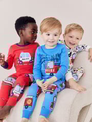 Red/Blue Emergency Vehicles 3 Pack Snuggle Pyjamas (9mths-8yrs) - Image 1 of 15