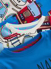 Red/Blue Emergency Vehicles 3 Pack Snuggle Pyjamas (9mths-8yrs) - Image 14 of 15