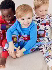 Red/Blue Emergency Vehicles 3 Pack Snuggle Pyjamas (9mths-8yrs) - Image 2 of 15