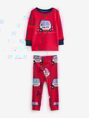 Red/Blue Emergency Vehicles 3 Pack Snuggle Pyjamas (9mths-8yrs) - Image 5 of 15