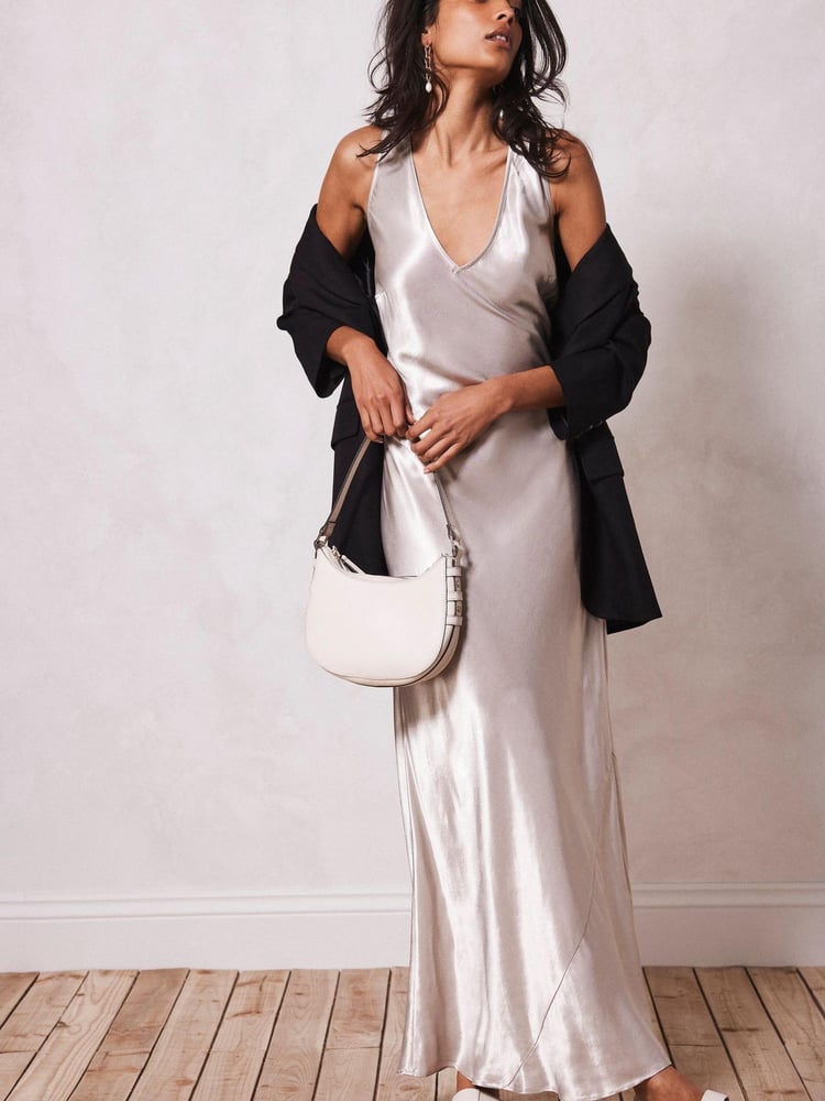 Mint Velvet Cream Maxi Slip Dress - Image 2 of 4