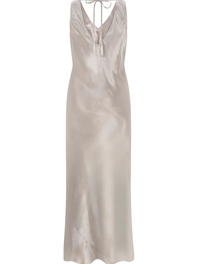 Mint Velvet Cream Maxi Slip Dress - Image 4 of 4