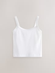 White Cropped Cami Vest 3 Pack (5-16yrs) - Image 2 of 4
