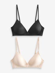 Black/Beige Trainer Bras 2 Pack - Image 1 of 5