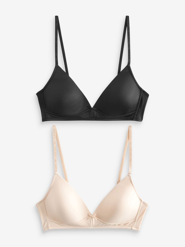 Black/Beige Trainer Bras 2 Pack - Image 1 of 5