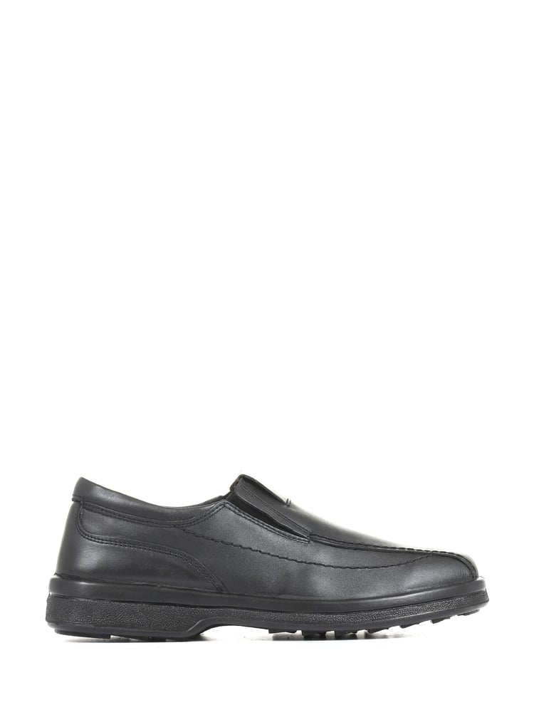 Pavers Natural Pavers Wide Fit Leather Slip On Black Shoes - Image 1 of 5