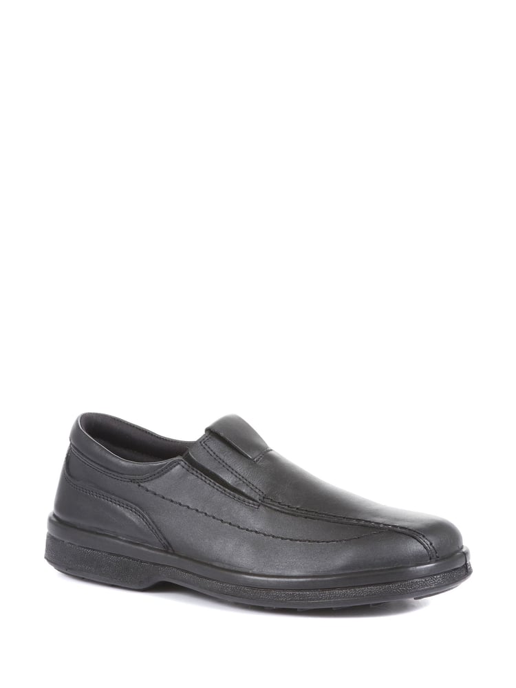 Pavers Natural Pavers Wide Fit Leather Slip On Black Shoes - Image 2 of 5