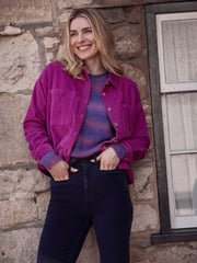 FatFace Pink Combe Relaxed Cord Shirt - Image 1 of 5