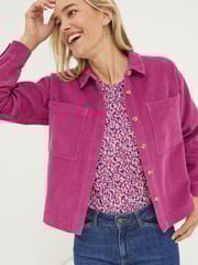 FatFace Pink Combe Relaxed Cord Shirt - Image 2 of 5