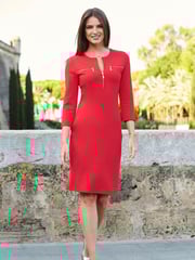 Sosandar Red Ponte Dress - Image 1 of 4