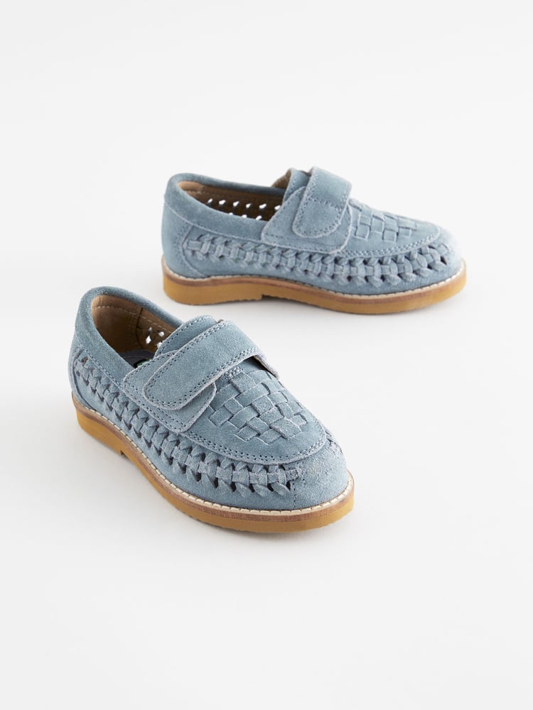 Blue Woven Loafers - Image 1 of 5 Blue Woven Loafers - Image 1 of 5