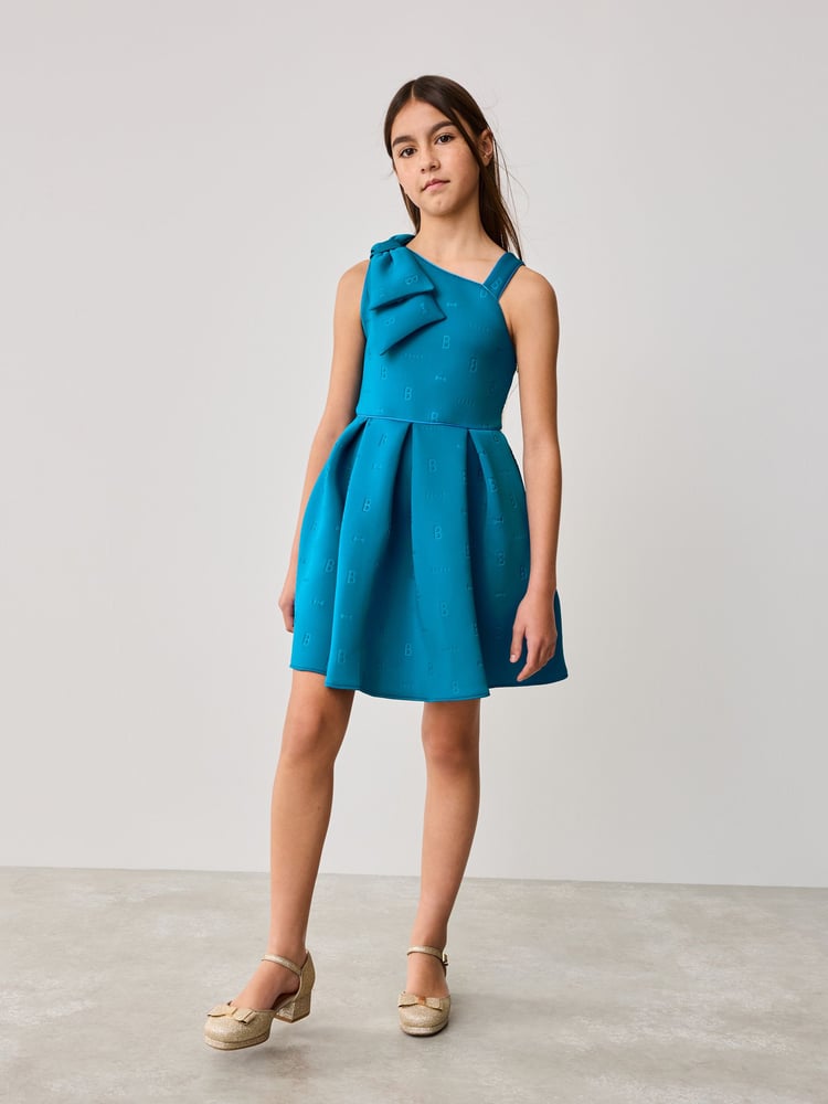 Baker by Ted Baker Bow Detail Embossed Scuba Dress - Image 2 of 15