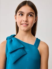 Baker by Ted Baker Bow Detail Embossed Scuba Dress - Image 6 of 15