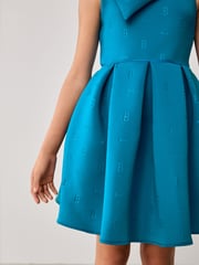 Baker by Ted Baker Bow Detail Embossed Scuba Dress - Image 9 of 15