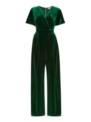 Yumi Dark Green Jumpsuit With Angel Sleeves - Image 4 of 4