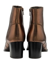 Ravel Brown Leather Heeled Ankle Boots - Image 3 of 4