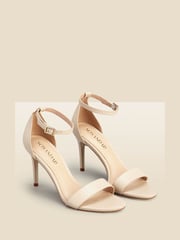 Sosandar Beige Heel Nia Leather- Lower Heel Shoes - Image 2 of 3