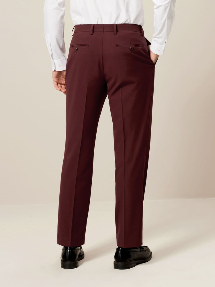 Brick Red Slim Fit Motionflex Stretch Suit Trousers - Image 2 of 8