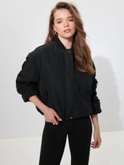 Black Bomber Jacket - Image 3 of 7