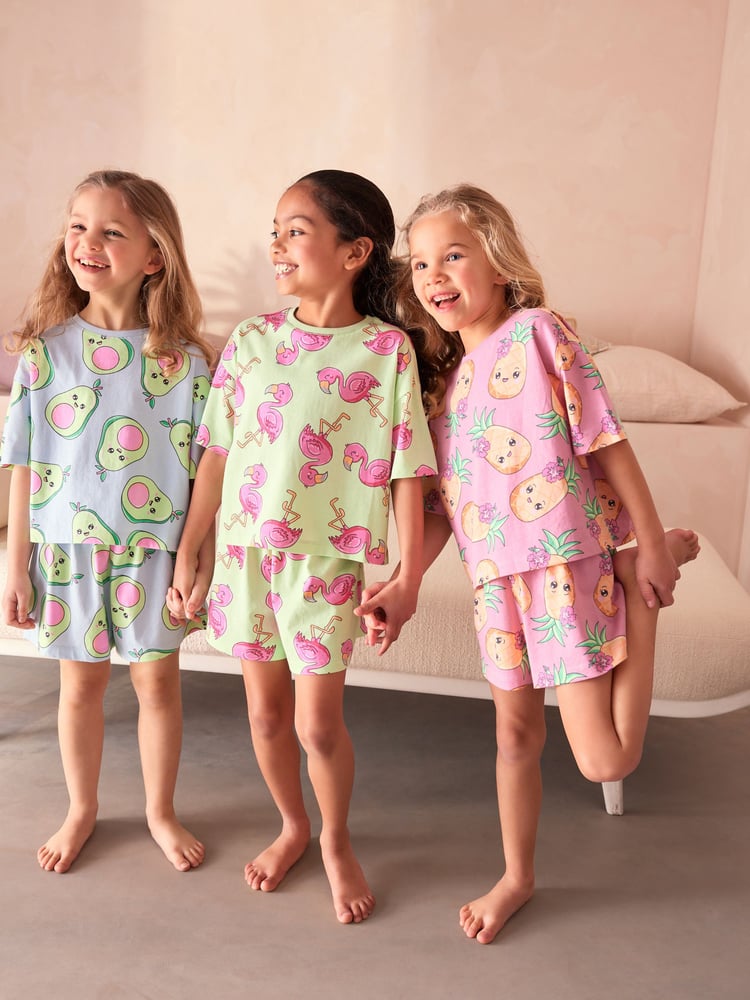 Pastel Prints Short Pyjamas 3 Pack (3-16yrs) - Image 1 of 5