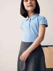 Blue Regular Fit 100% Cotton Short Sleeve Polo Shirts 2 Pack (3-16yrs) - Image 6 of 10