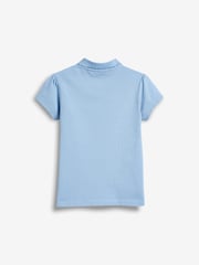 Blue Regular Fit 100% Cotton Short Sleeve Polo Shirts 2 Pack (3-16yrs) - Image 9 of 10