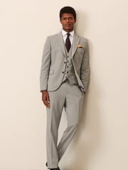 Cement Grey Skinny Fit Motionflex Stretch Suit Trousers - Image 2 of 6