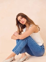 Silver Forever Comfort® Leather Panelled Slingback Shoes - Image 2 of 8