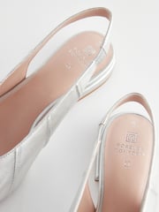 Silver Forever Comfort® Leather Panelled Slingback Shoes - Image 8 of 8