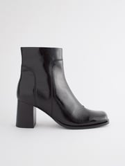 Black Forever Comfort® Square Toe Heeled Ankle Boots - Image 2 of 6