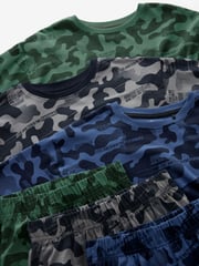 Grey/Blue/Green Camouflage 3 Pack Long Sleeve Pyjamas (3-16yrs) - Image 10 of 10
