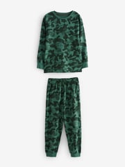 Grey/Blue/Green Camouflage 3 Pack Long Sleeve Pyjamas (3-16yrs) - Image 7 of 10