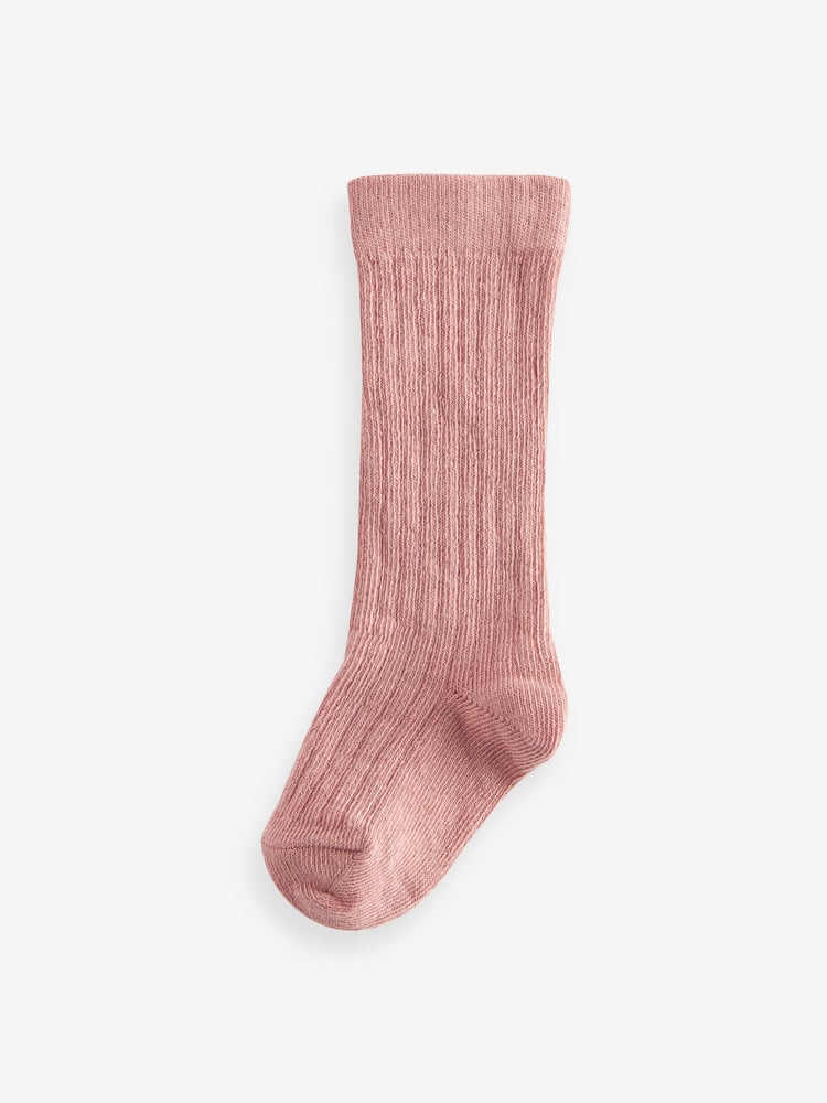 Pink Knee High Baby Socks 3 Pack (0mths-2yrs) - Image 4 of 4