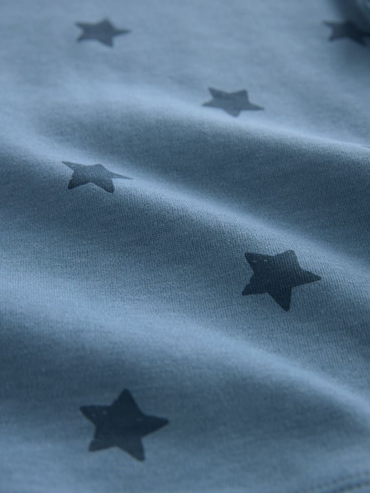 Blue/White Stars 3 Pack Snuggle 100% Cotton Pyjamas (9mths-10yrs) - Image 10 of 10