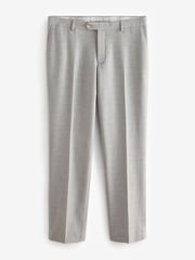 Grey Tailored Fit Textured Suit Trousers - Image 5 of 8