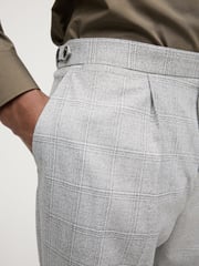 Grey Check Button Side Adjuster Trousers - Image 5 of 9
