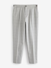Grey Check Button Side Adjuster Trousers - Image 6 of 9
